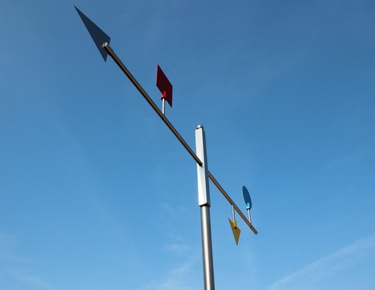 Edelstahl Windspiel Windskulptur 3