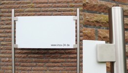 Edelstahl Werbeschild Firmenschild 1 Edelstahl Werbeschild Firmenschild 1